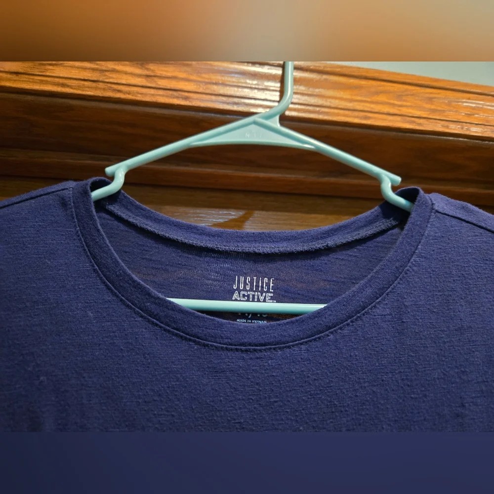 Justice Kids Navy and White Sequin Graphic Tee - Picture 6 of 10